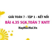 Bài 4.35 SGK Toán 7 tập 1 Kết nối tri thức